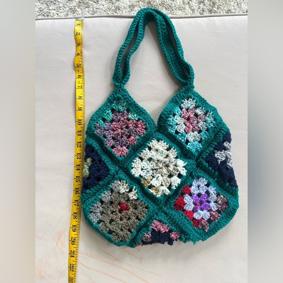 Colorful Crochet Granny Square Shoulder Bag - Picture 4 of 4